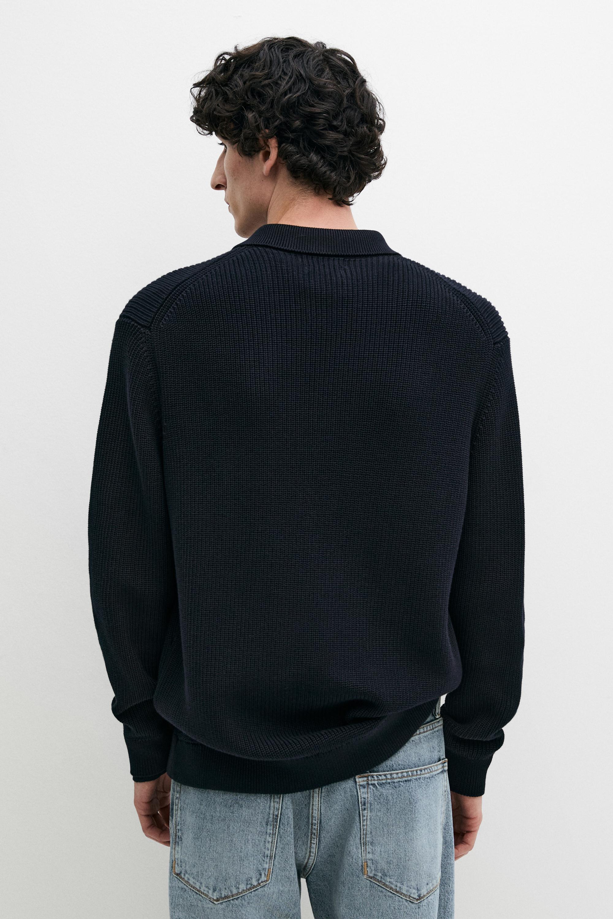 Cotton knit cardigan with pockets